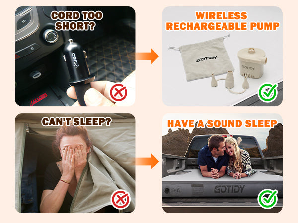 Load image into Gallery viewer, Truck Bed Air Mattress 5.5ft - 5.8ft, Top Layer Memory Foam
