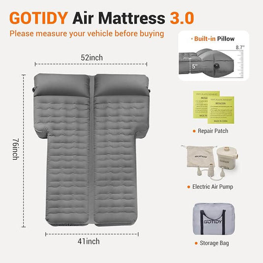 an inflatable air mattress with instructions on how to use it