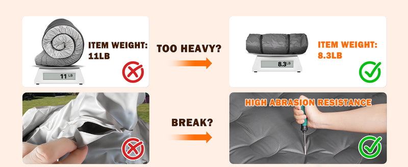 Load image into Gallery viewer, Truck Bed Air Mattress 5.5ft - 5.8ft, Top Layer Memory Foam