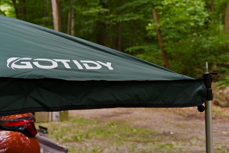 Load image into Gallery viewer, Tent corner with GOTIDY logo close-up