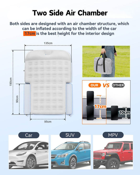 Subaru outback air mattress size