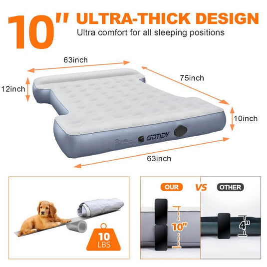 10 inches thickened truck bed air mattress