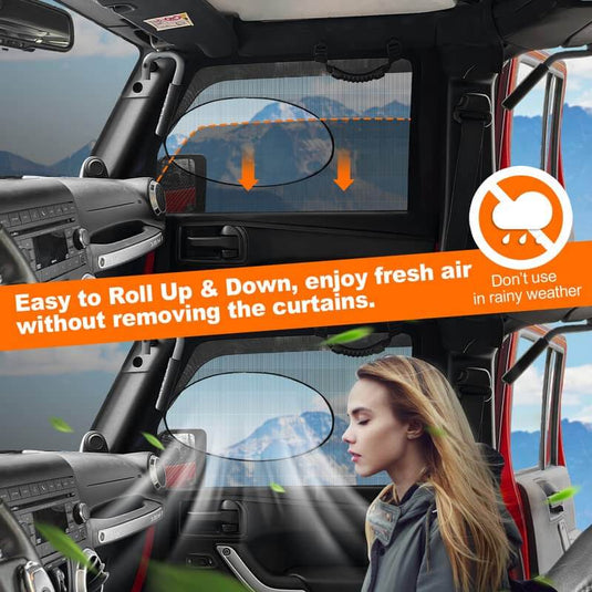 car window screens easy to roll up and down