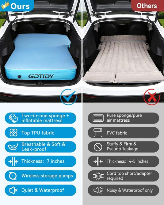 suv air mattress contrast
