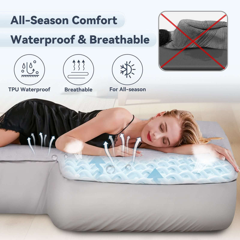 Load image into Gallery viewer, Fitted Sheet for Air Mattress, Cotton-Lined Full, Ultra Soft TPU Waterproof Bed Sheets Fits