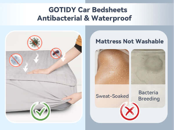 Load image into Gallery viewer, Fitted Sheet for Air Mattress, Cotton-Lined Full, Ultra Soft TPU Waterproof Bed Sheets Fits