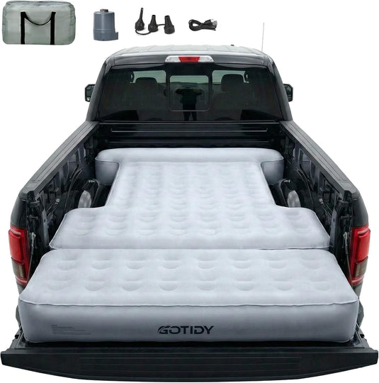 Full-Size Truck Bed Air Mattress with Extender & Built-in Pump for Tundra, F150 & Ram 1500 (5.5-5.8ft)