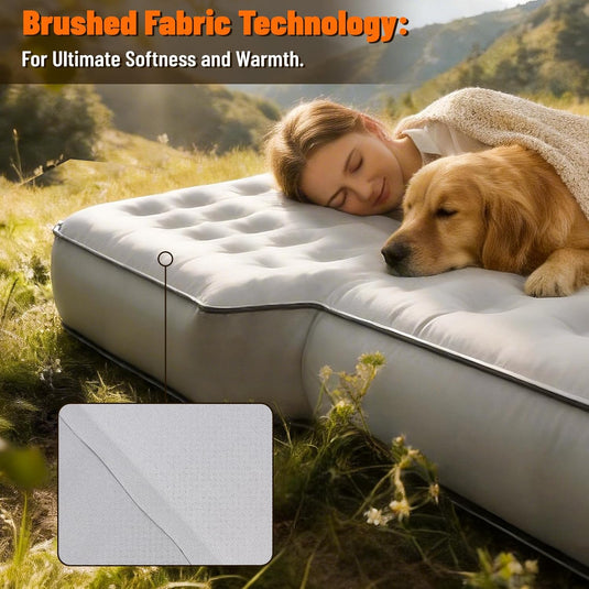 Soft brushed fabric SUV air mattress for camping