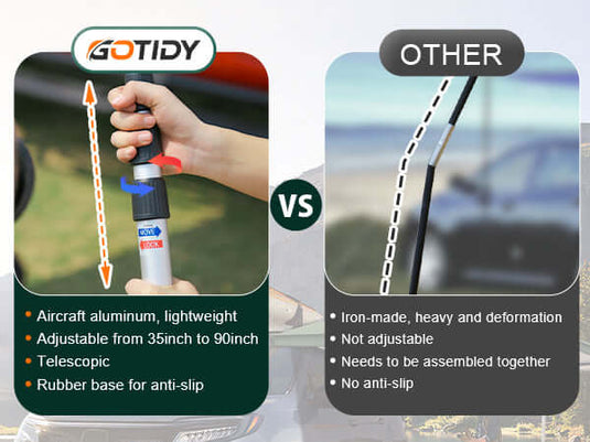 GOTIDY Car Awning Camping Tent, Retractable Support Rods