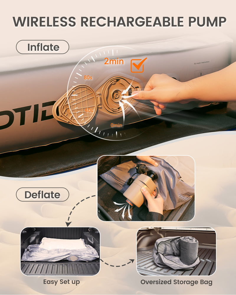 Chargez l&#39;image dans la visionneuse de la galerie, Inflatable Truck Bed Mattress for Tacoma and Jeep Gladiator JT 5ft
